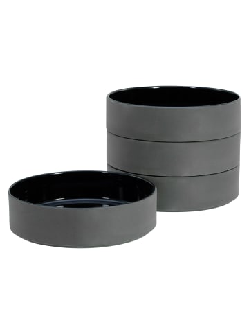 CreaTable Pastabowl  Set Steinzeug in Schwarz