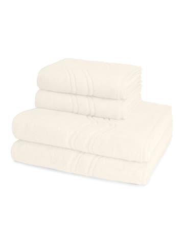 Ross 2 X Handtuch 2 X Duschtuch im Set Cashmere feeling in Champagner