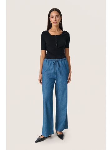 Soaked in Luxury Casual Hose SLChamy Casual fit in Medium Blue Denim