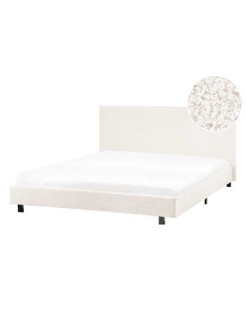 Beliani 10-tlg Doppelbett ALBI in Weiß/Schwarz