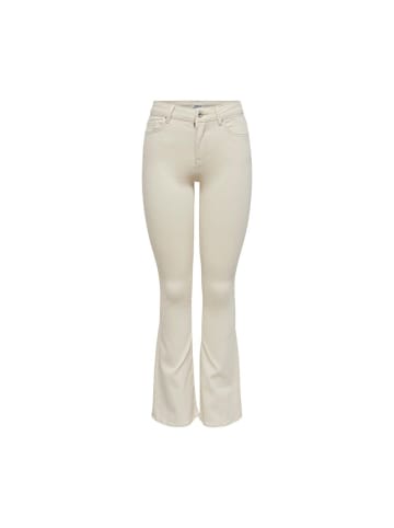 ONLY Creme Baumwolle Bootcut-Jeans