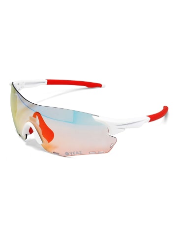 YEAZ SUNELATION Sport-Sonnenbrille weiß/blau in weiß / rot