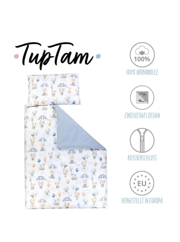 TupTam Kinder Bettwäsche 2-Teilig in beige/blau