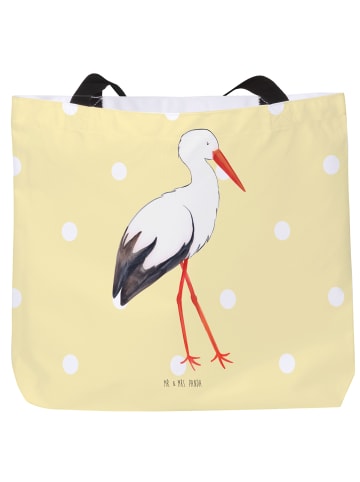 Mr. & Mrs. Panda Stofftasche Storch ohne Spruch in Gelb Pastell