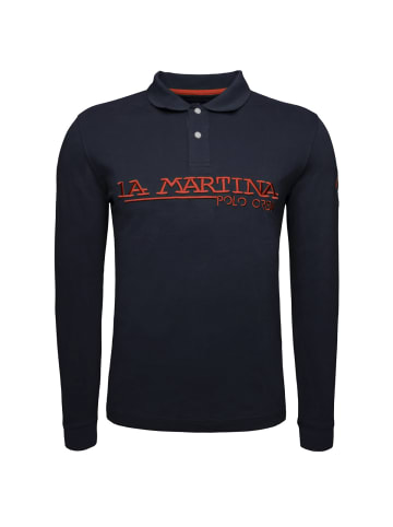 La Martina Langarm-Poloshirt XMP306 XT in dunkelblau