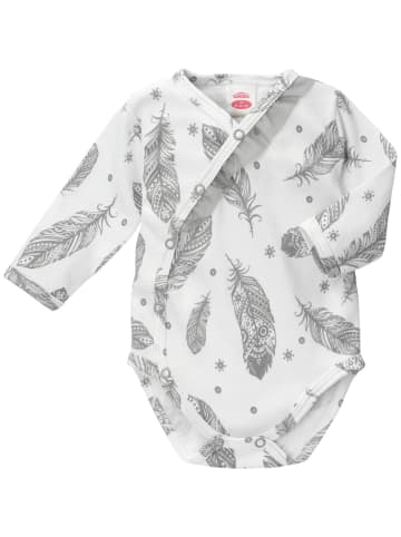 Makoma Langarmbody Federn in weiss