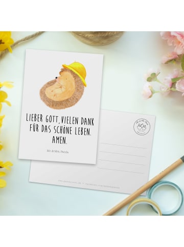 Mr. & Mrs. Panda Wanddeko Igel Beten mit Spruch in Weiß