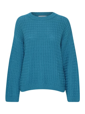 b.young Grobstrick Pullover Sweater mit Abgesetzten Schultern in Blau