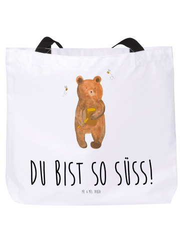 Mr. & Mrs. Panda Schultasche Bär Honig mit Spruch in Weiß