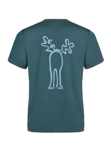 elkline T-Shirt Rudolf in trekking green - ashblue