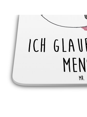 Mr. & Mrs. Panda Glasuntersetzer Einhorn Wolke 7 mit Spruch in Weiß