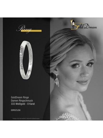GoldDream 333 Weißgold - 8 Karat Damen Ringe Swing Fingerring  56 (17,8)