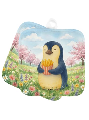 Mr. & Mrs. Panda Topflappen Pinguin Frühling Pommes Design ohne ... in Weiß