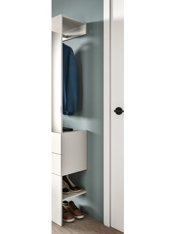 Inn.Furn Garderobe Set 3-teilig weiß 156 cm, Komplettset mit viel Stauraum