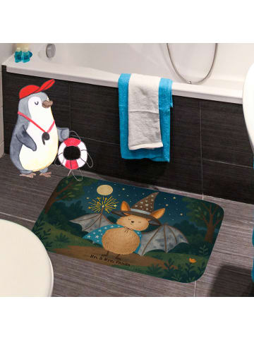 Mr. & Mrs. Panda Badematte Fledermaus Zauberer Design ohne Spruch in Weiß