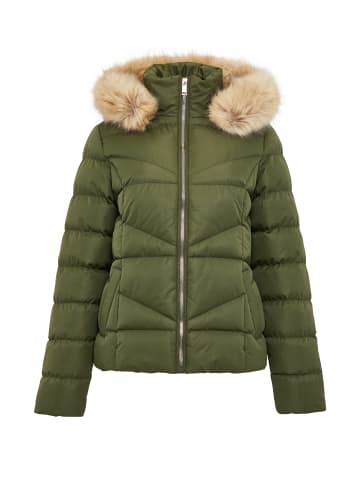 Threadbare Winterjacke THB Hails Fur Trim Puffer in Khaki