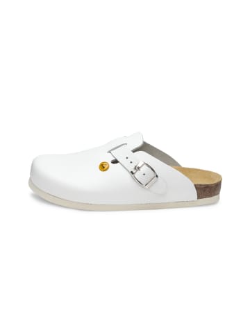 VITAFORM Vollrindleder Clogs in weiß
