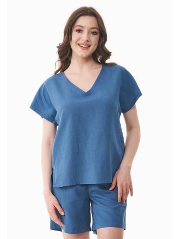 Organication Bluse "WOR17230" in Hellnavy