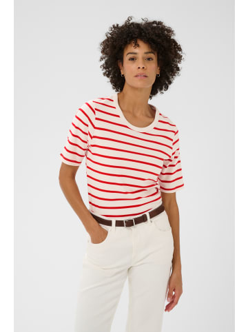 PART TWO T-shirt RatanaPW Gerade Passform in Poppy Red Stripe