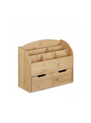 relaxdays Schreibtisch-Organizer 6 Fächer in Natur
