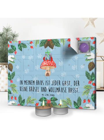 Mr. & Mrs. Panda Adventskalender Marienkäfer Fliegenpilz mit Spruch in Eisblau