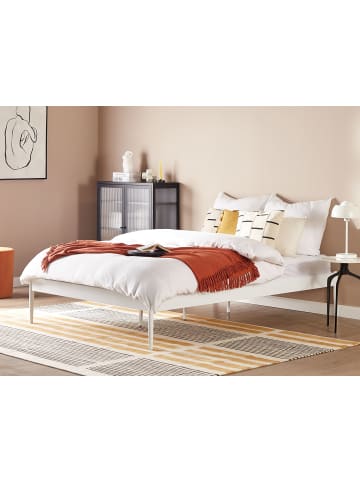 Beliani Doppelbett VAURS in Weiß - (W) 167 x (H) 38 x (L) 206 cm