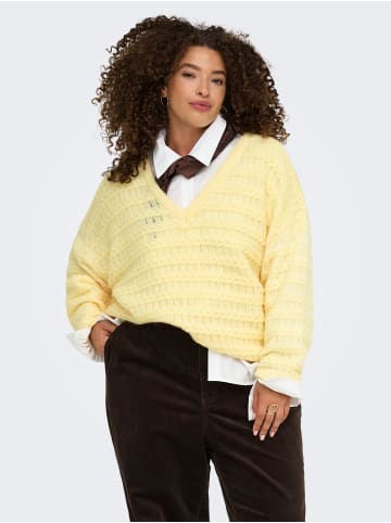 ONLY Carmakoma Strickpullover in Mellow Yellow