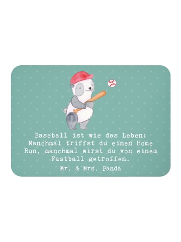 Mr. & Mrs. Panda Magnet Baseball Leben mit Spruch in Meeresbrise