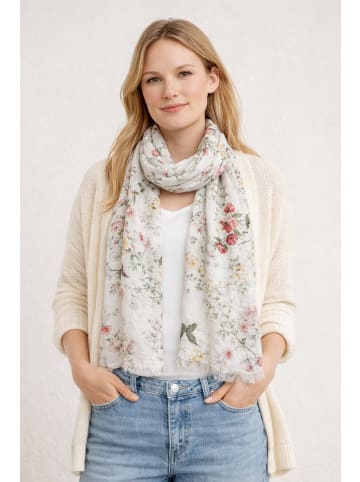 collezione alessandro Schal " Flora " in weiß