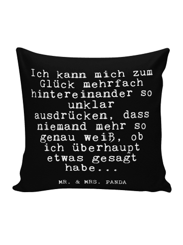 Mr. & Mrs. Panda Dekokissen Ich kann mich zum... mit Spruch in Schwarz