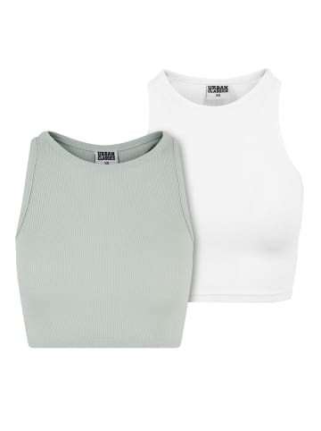 Urban Classics Tank-Tops in frostmint+white