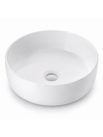 Aufsatzwaschbecken in Weiß - (H)11 x Ø30 cm