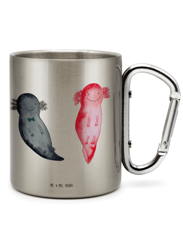 Mr. & Mrs. Panda Outdoor Tasse Axolotl Freundin ohne Spruch in Silber