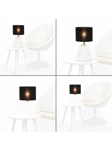 Licht-Erlebnisse Lampenschirm Ø 20 x (H)16 cm in Schwarz