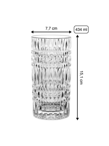 Nachtmann 12er Set Longdrink & Becher Set Ethno in transparent