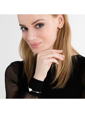 Thomas Sabo Armband Herz Mit Infinity in silber, weiß