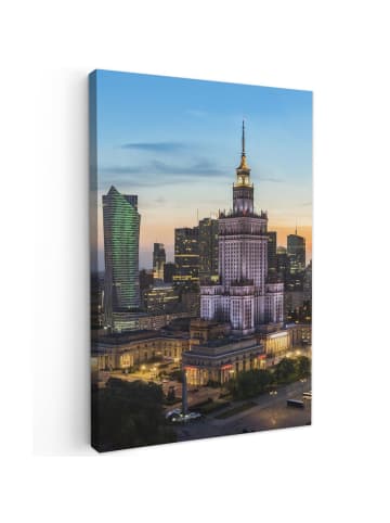 MuchoWow Leinwand bilder Erleuchtete Stadt (BxH)