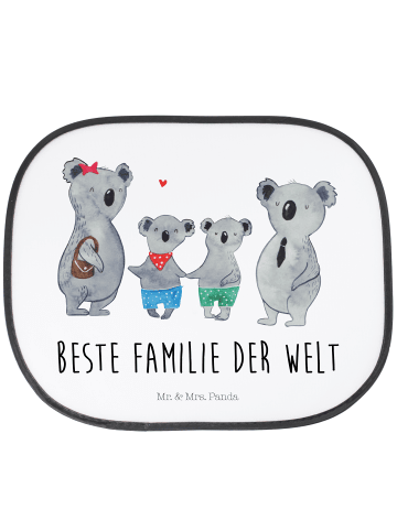 Mr. & Mrs. Panda Sonnenschutz Auto Koala Familie zwei mit Spruch in Weiß