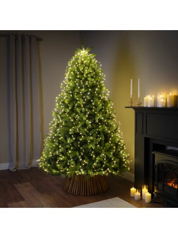 LUMINEO Lichterkette "TREE LIGHTS" 408 LED 1,8 m, Silberdraht in warm weiß