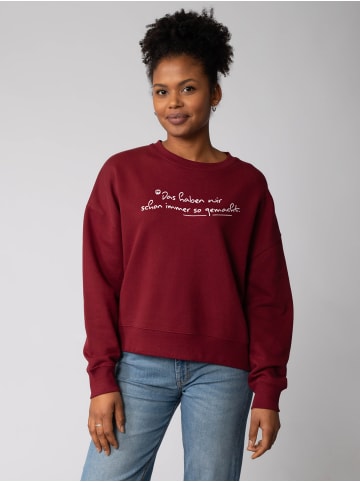 wat? Apparel Sweatshirt Das haben wir schon immer so gemacht in Weinrot