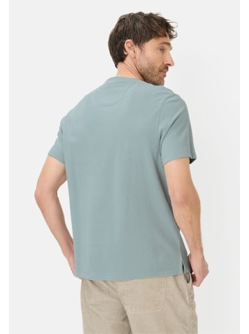 Camel Active T-Shirt aus reiner Baumwolle in Wasserblau