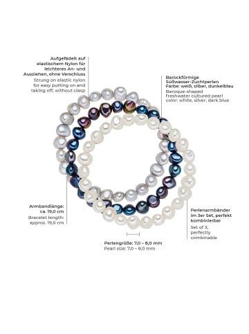 Valero Pearls Perlen-Armband aus Süßwasser-Zuchtperle in multicolor