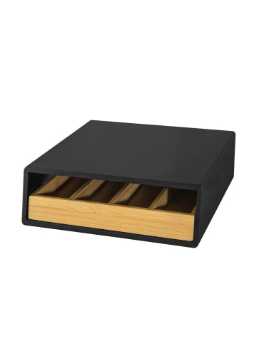 SoBuy Kapselorganizer in Schwarz - (W) 30 x (H) 10 x (L) 31 cm
