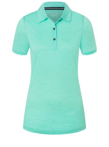 super.natural Merino Poloshirt in mintgrün