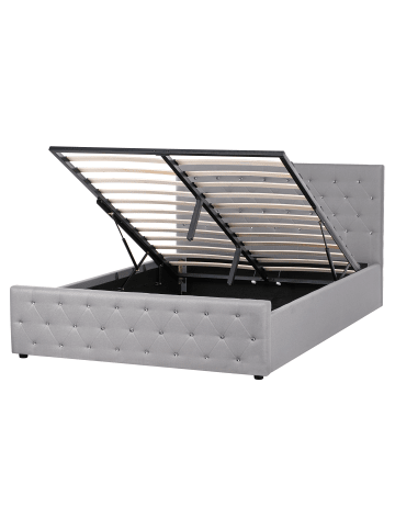 Beliani Doppelbett AMIENS in Grau - (W) 171 x (H) 109 x (L) 217 cm