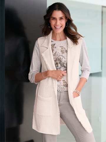 WITT WEIDEN Strickweste in elfenbein-weiß-meliert