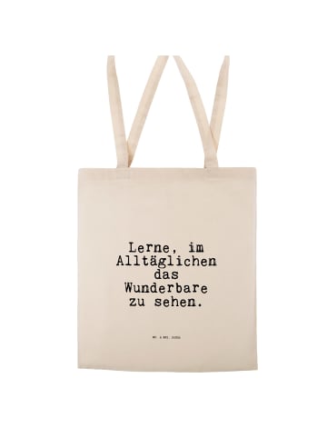 Mr. & Mrs. Panda Shopping Tasche Lerne, im Alltäglichen das... m... in Creme