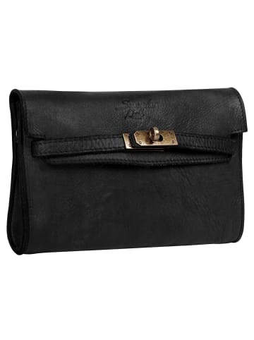 Samantha Look Umhängetasche echt Leder in schwarz