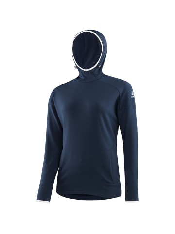 Löffler W HOODYMERINO-FLEECE in Blau