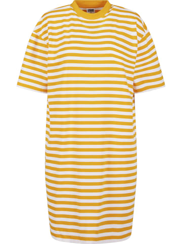 Urban Classics Urban Classics Damen Ladies Oversized Striped Tee Dress in white/magicmango